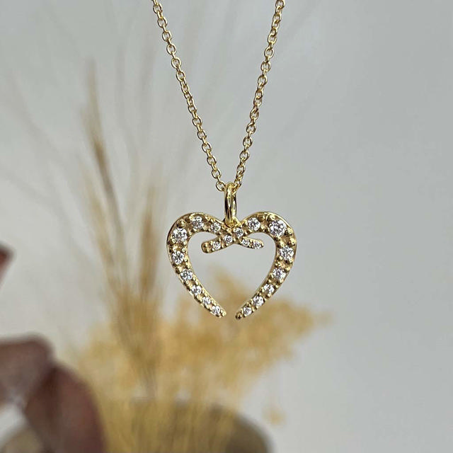 Pendant heart zir. 925 goldplated