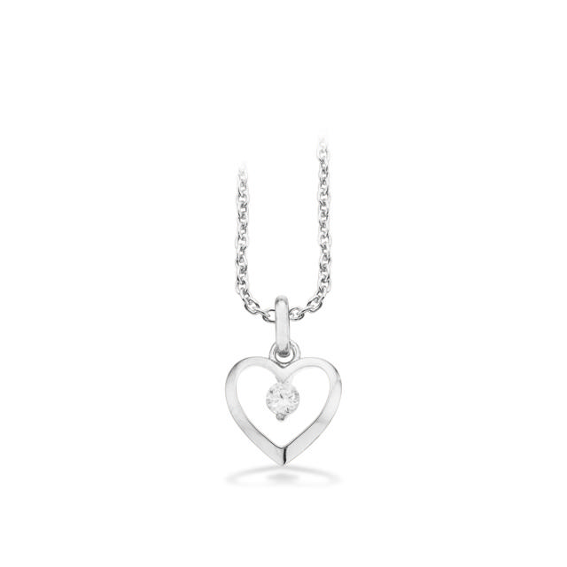 Pendant heart zir. 925 rho.