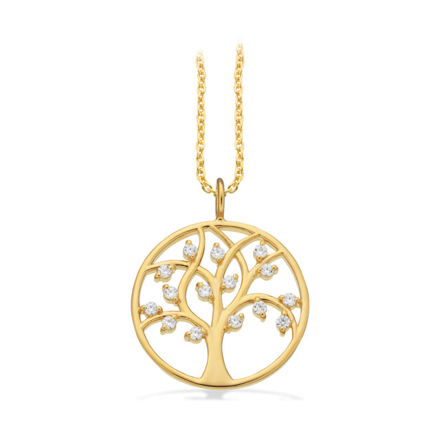 Pendant zir. 925 goldplated