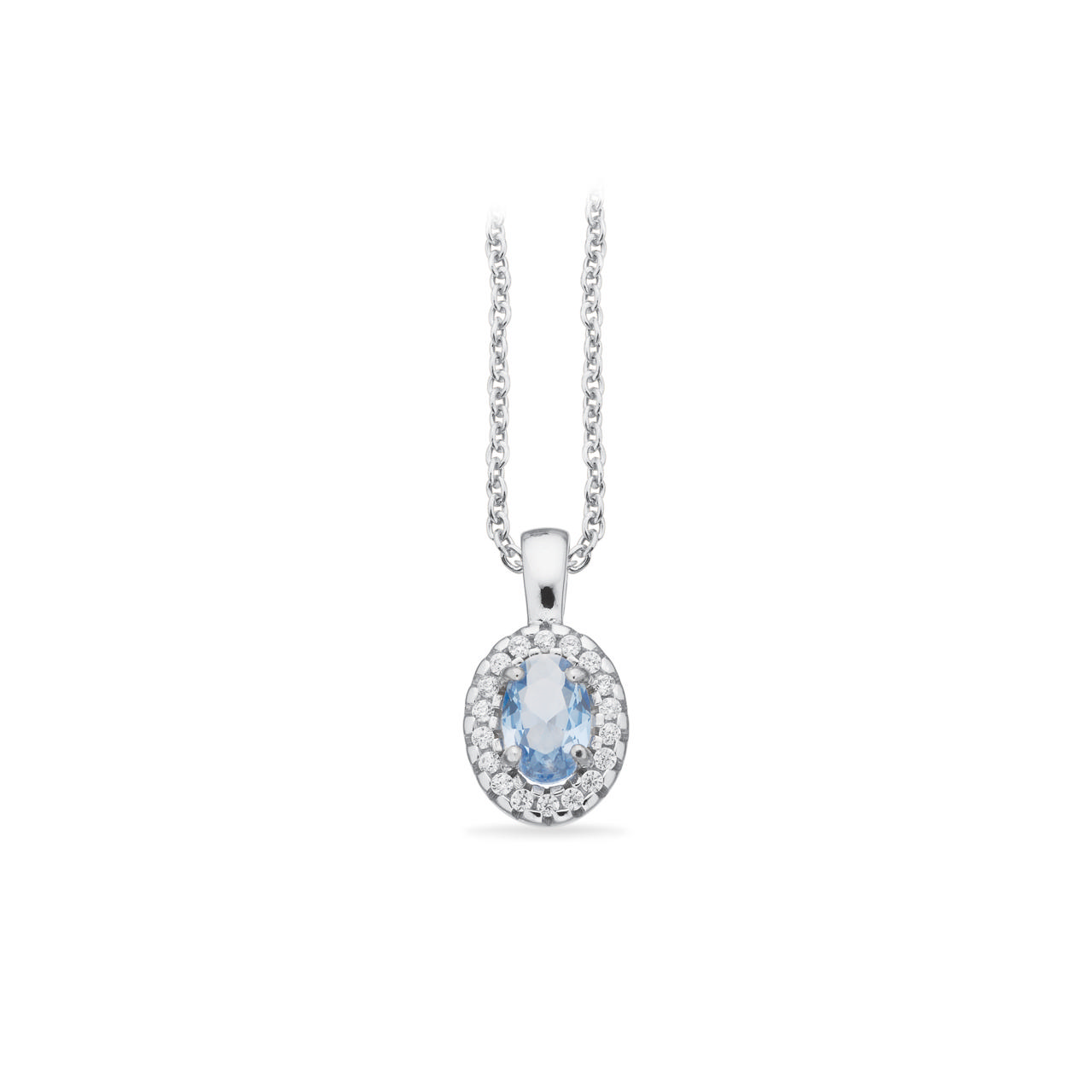 Pendant aqua / white zir. 925 rho.