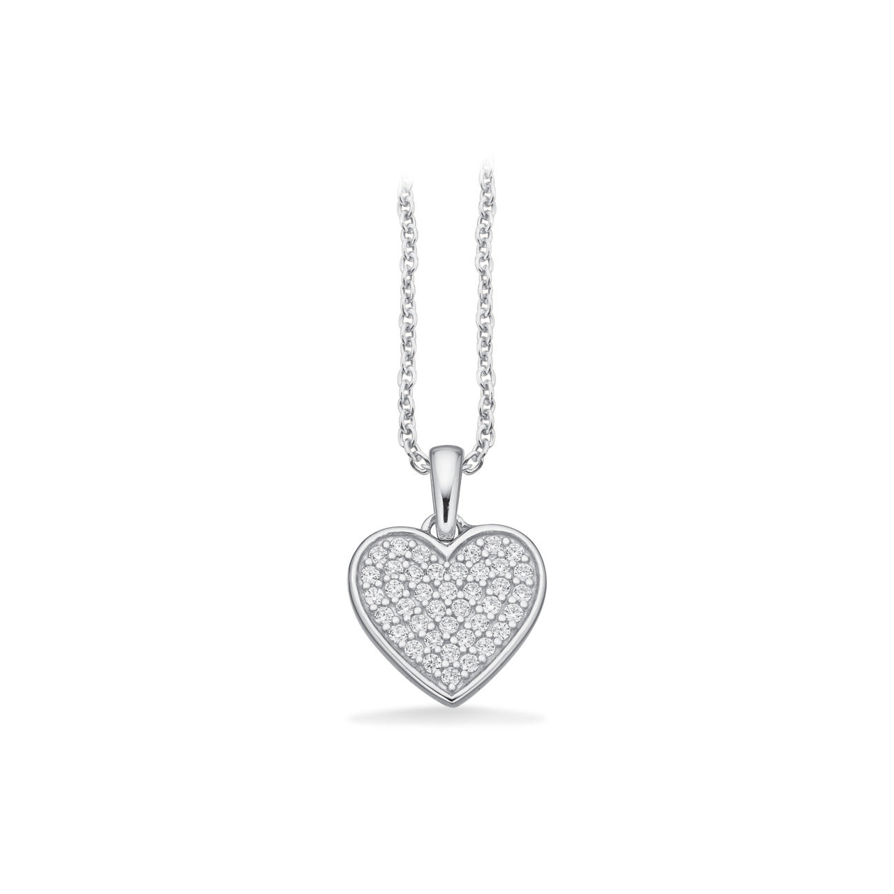 Pendant heart zir. 925 rho.