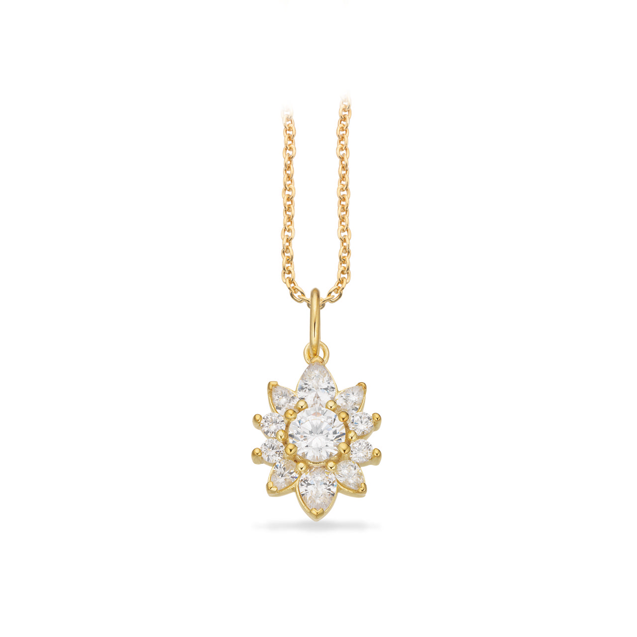 Pendant zir. 925 goldplated