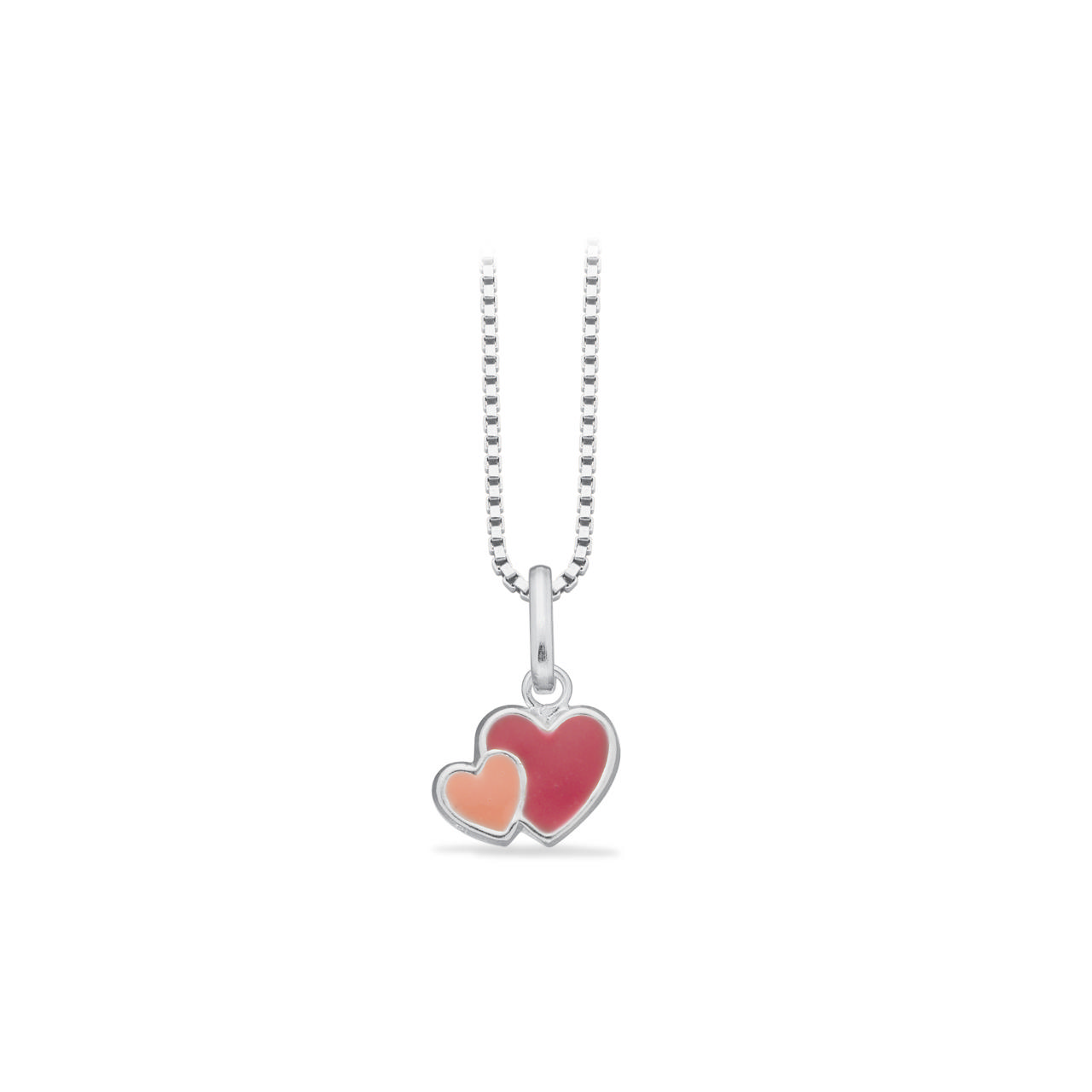 Pendant double heart 925