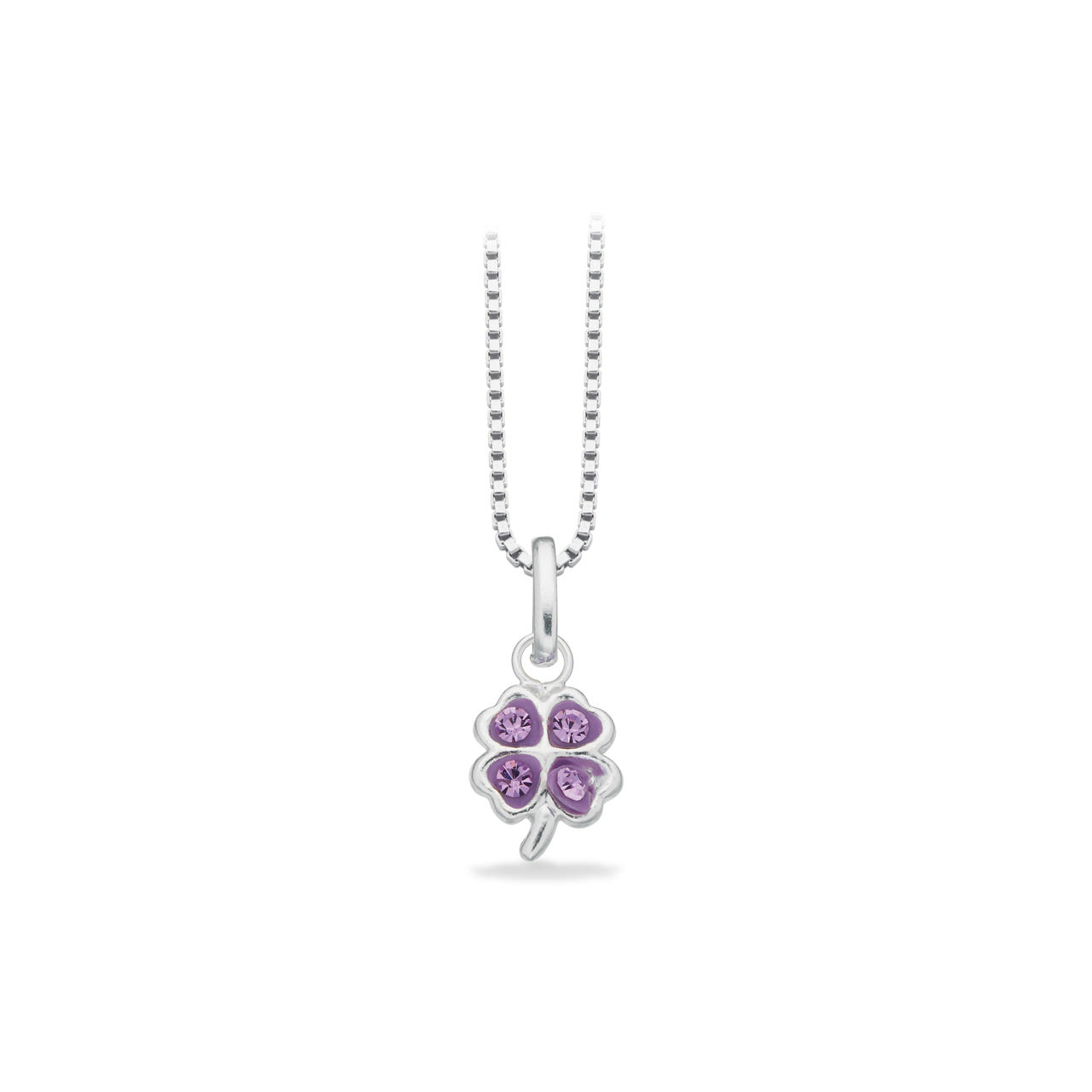 Pendant clover purple zir. 925