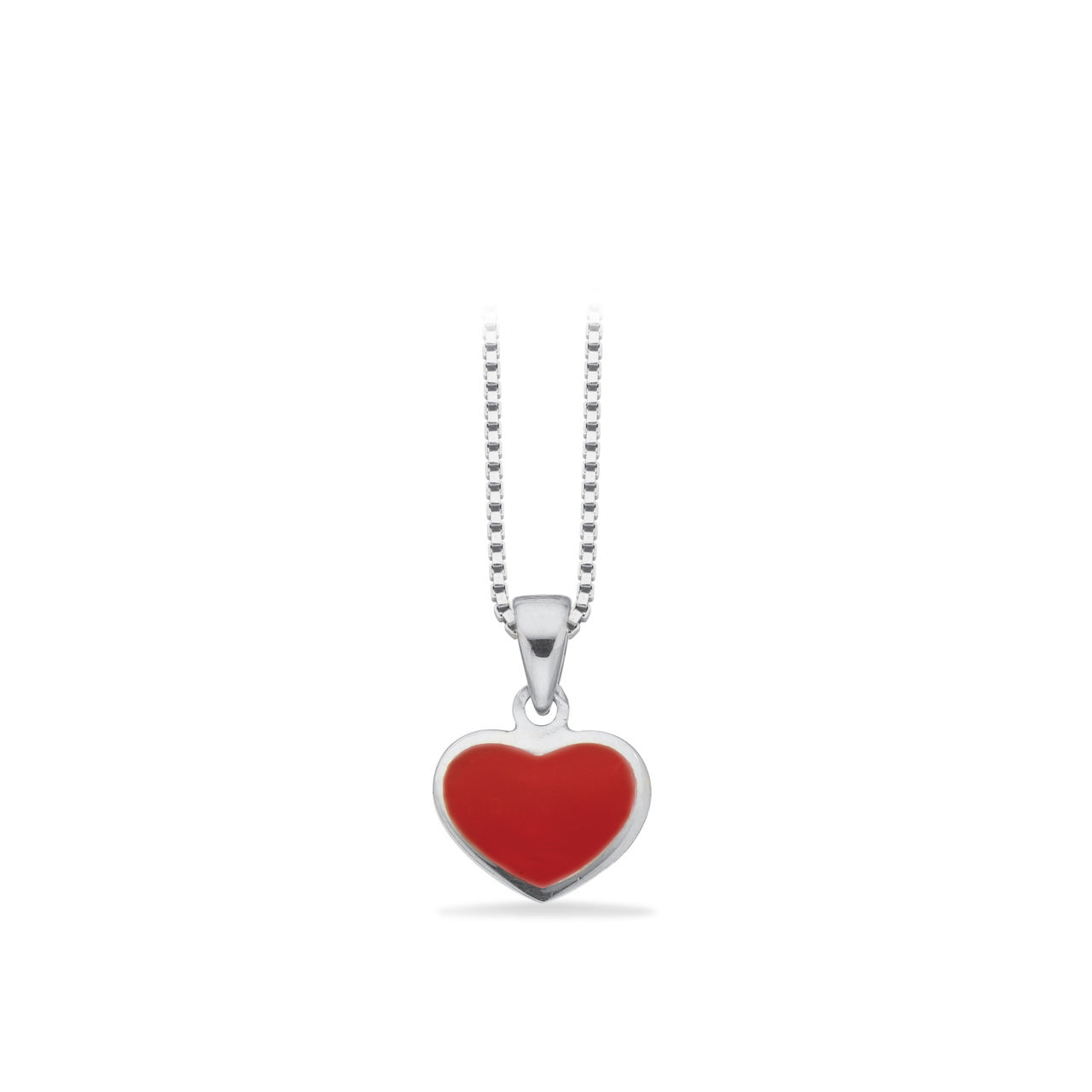 Pendant red heart 925