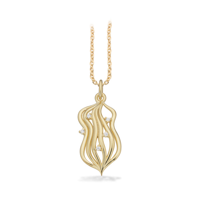 Pendant zir. 925 goldplated