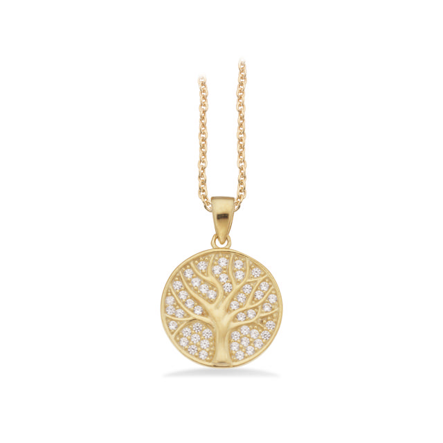 Pendant zir. 925 goldplated