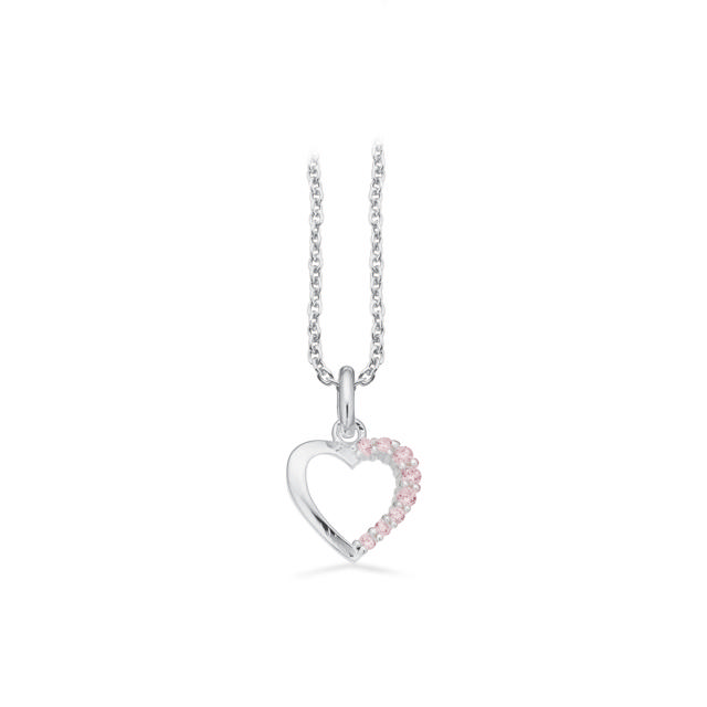 Pendant heart pink zir. 925