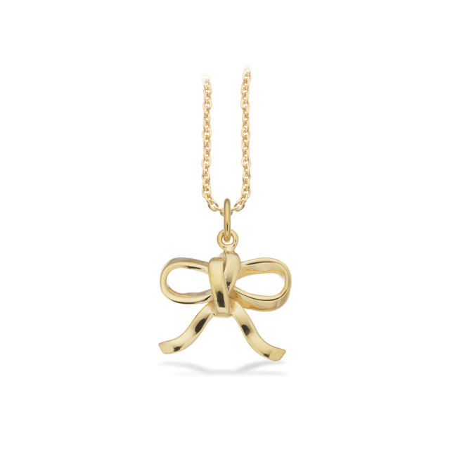 Pendant bow 925 goldplated