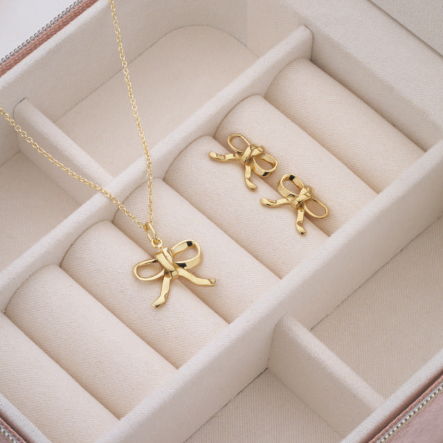 Pendant bow 925 goldplated