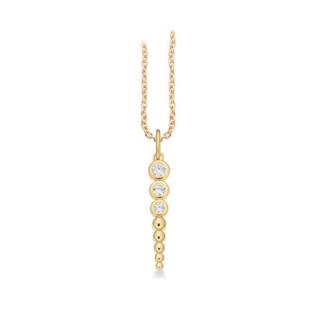 Pendant zir. 925 goldplated