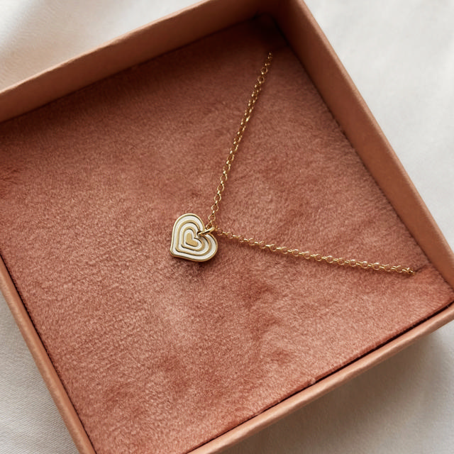 *Vedhæng hjerte sølv fg. m/kæde