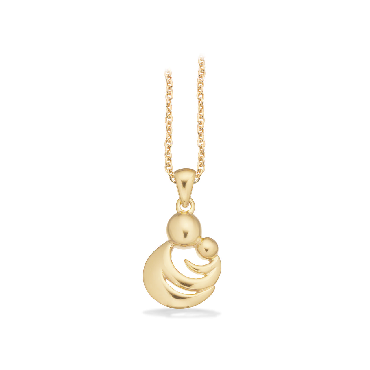 Pendant mom & child 925 goldplated