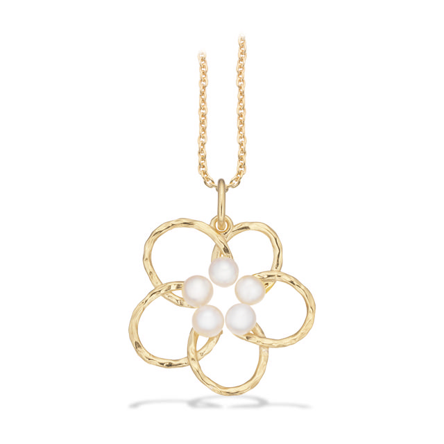 *Vedhæng blomst fkp. sølv fg. m/kæde