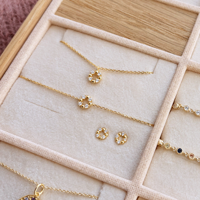 *SoHo vedhæng cubic zir. sølv fg. m/kæde