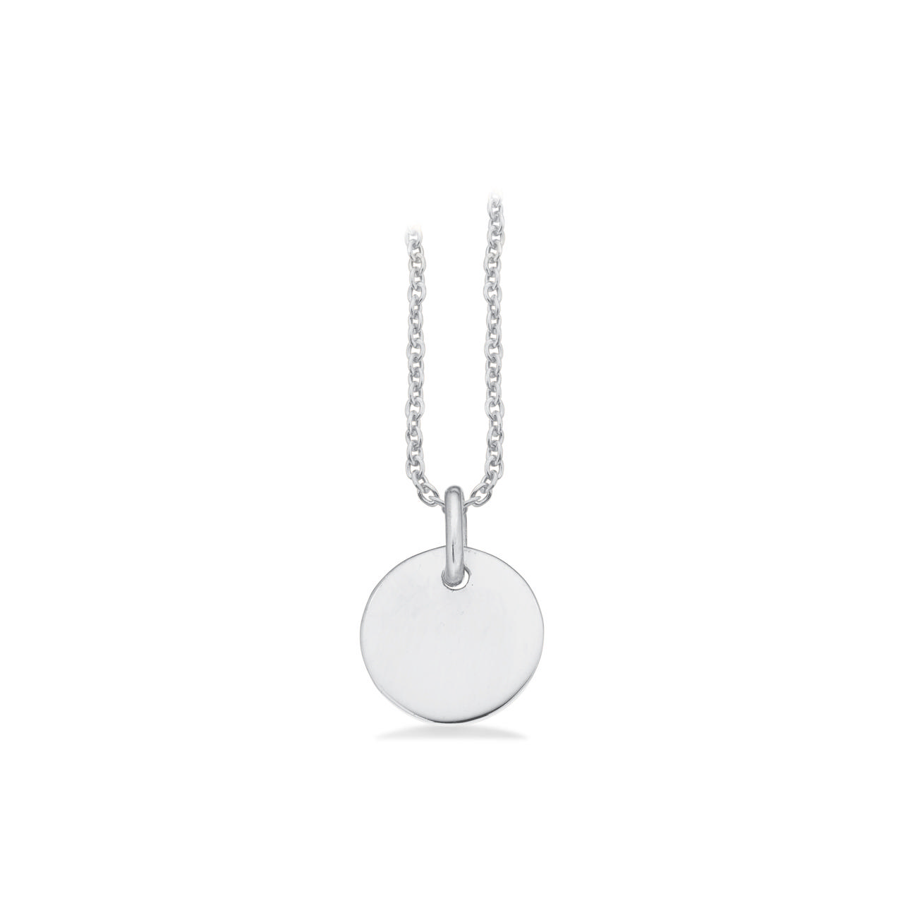 *#TagMe 10 mm. polished silver w/chain