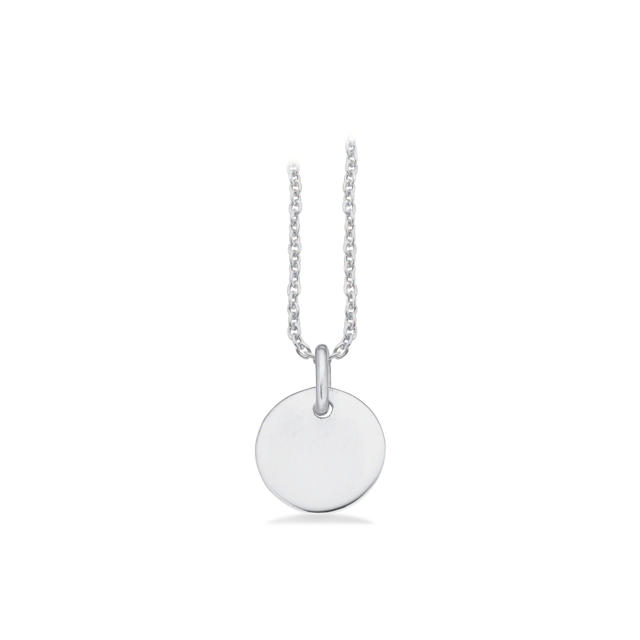 *#TagMe 10 mm. polished silver w/chain