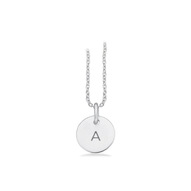 *#TagMe 10 mm. polished silver w/chain