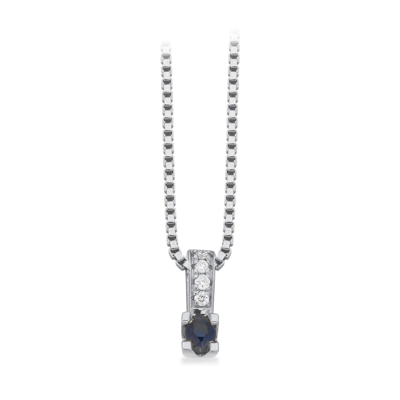 Pendant sapphire+0,02 H-W/SI 585 white