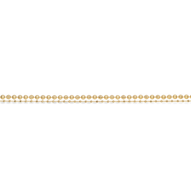 *Armbånd db. rk. satinerede kugler sølv fg. 17+2 cm