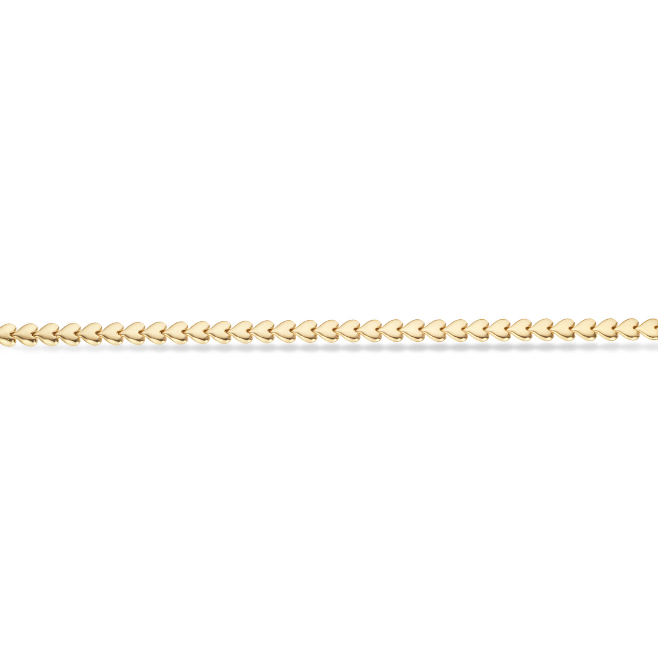 *Armbånd hjerter sølv fg. 17+2 cm