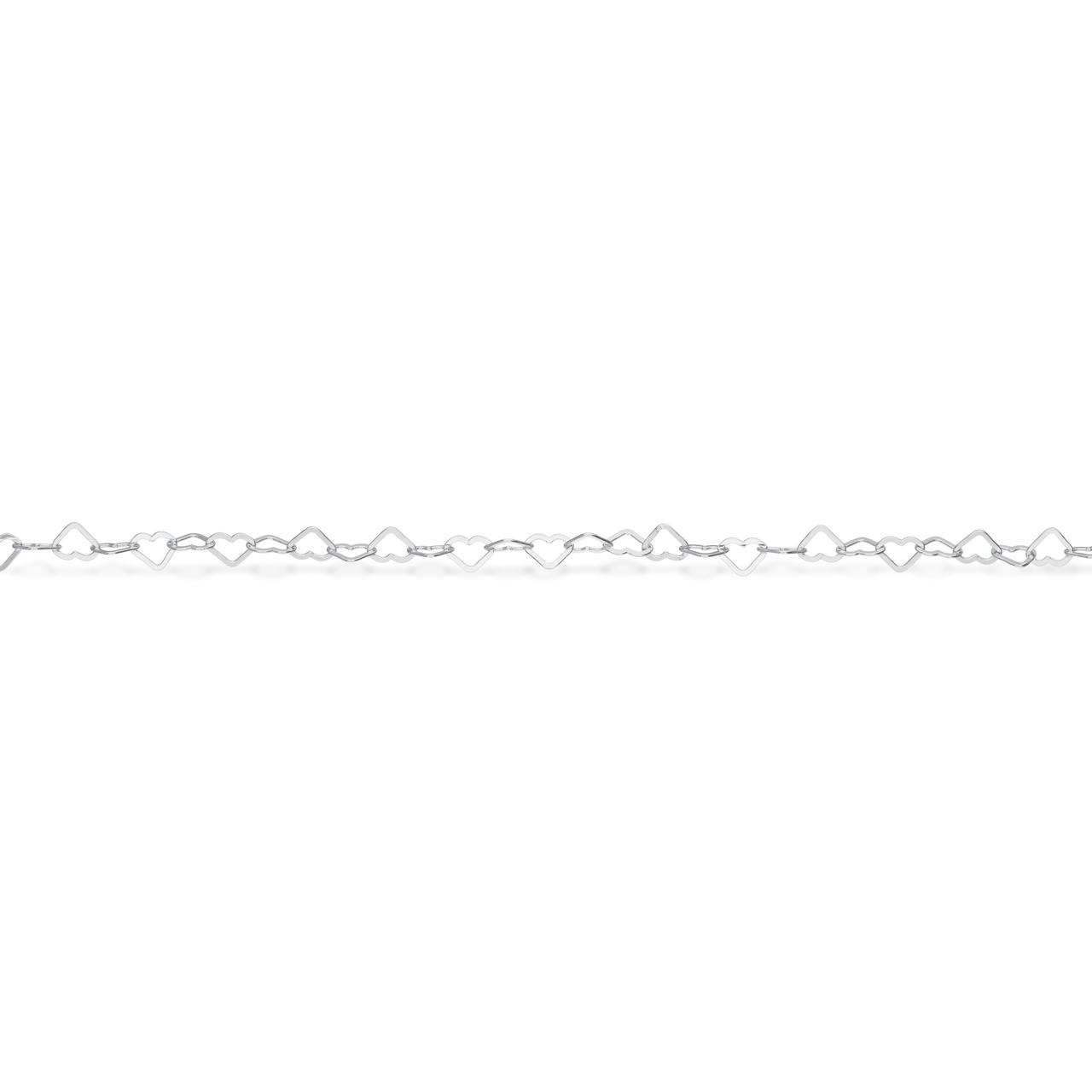 Bracelet hearts 925 rho. 17+2cm