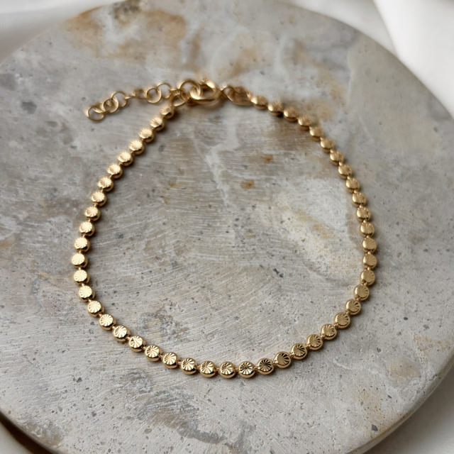 *Armbånd poletter sølv fg. 17+2 cm