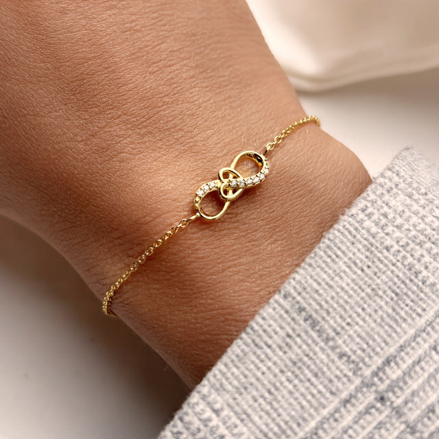 *SoHo armbånd uendelighed cubic zir. sølv fg. 17+2 cm