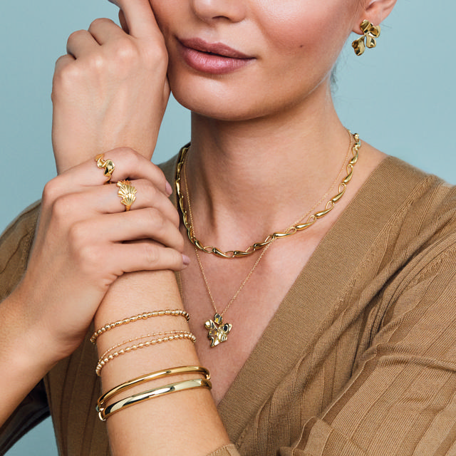 Necklace 925 goldplated 42+3 cm