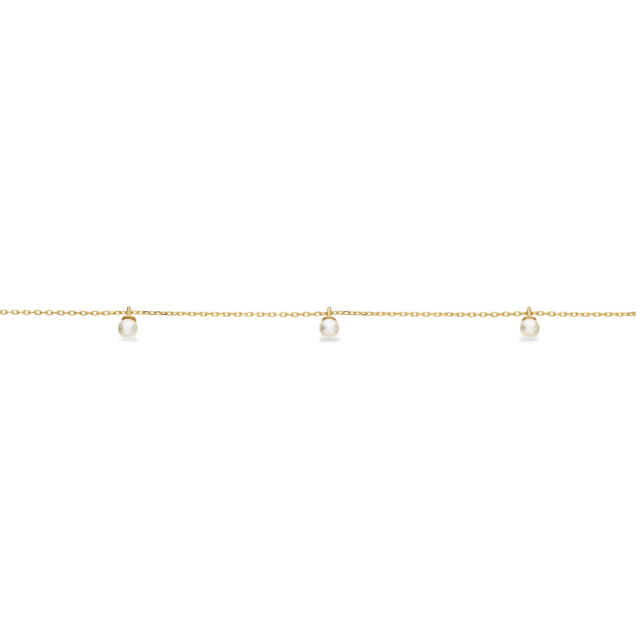 *Armbånd perle sølv fg. 17+2 cm
