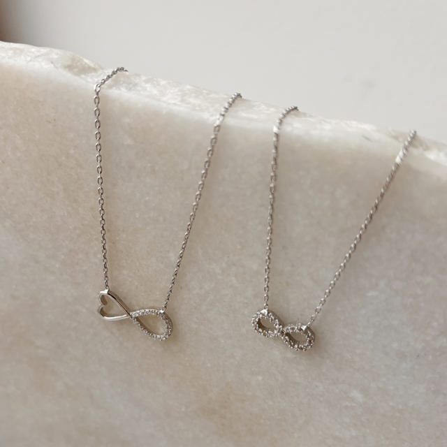 Necklace eternity zir. 925 rho. 42+5 cm