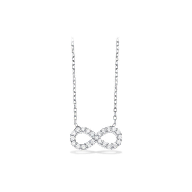 Necklace eternity zir. 925 rho. 42+5 cm