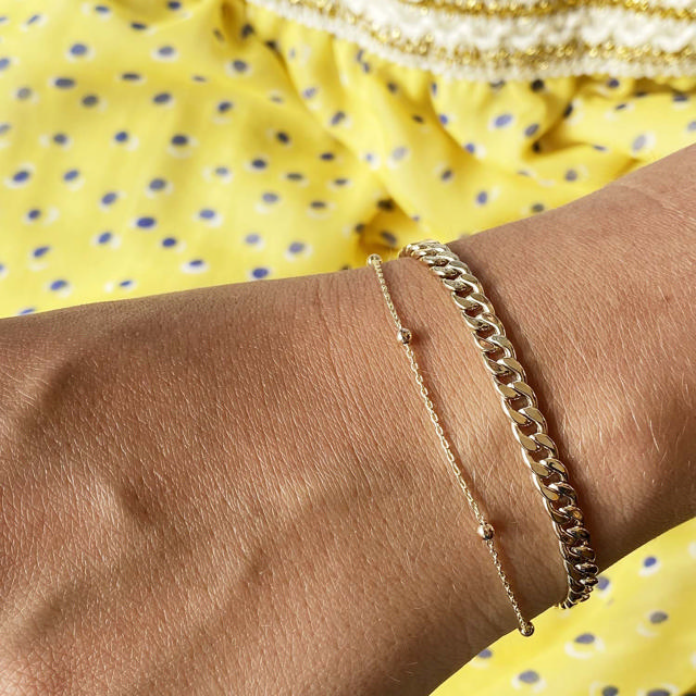 Armbånd m. kugler 8 kt.