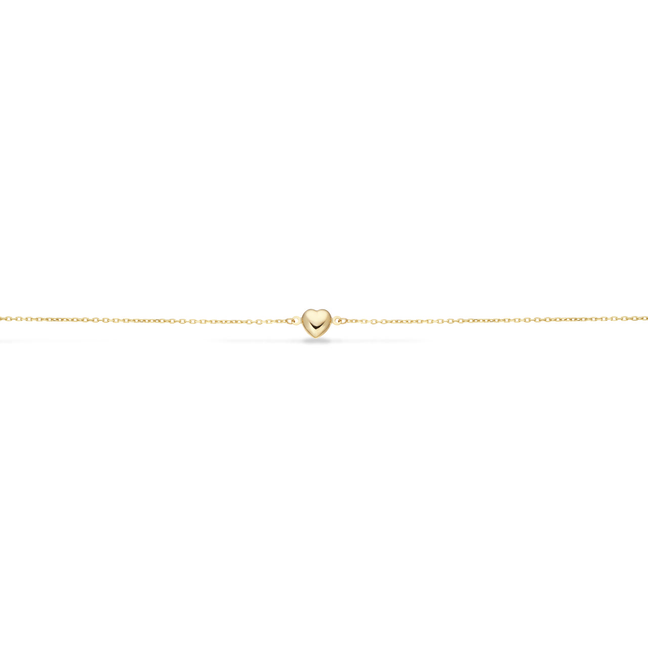 *Armbånd hjerte 17+2 cm  8 kt.
