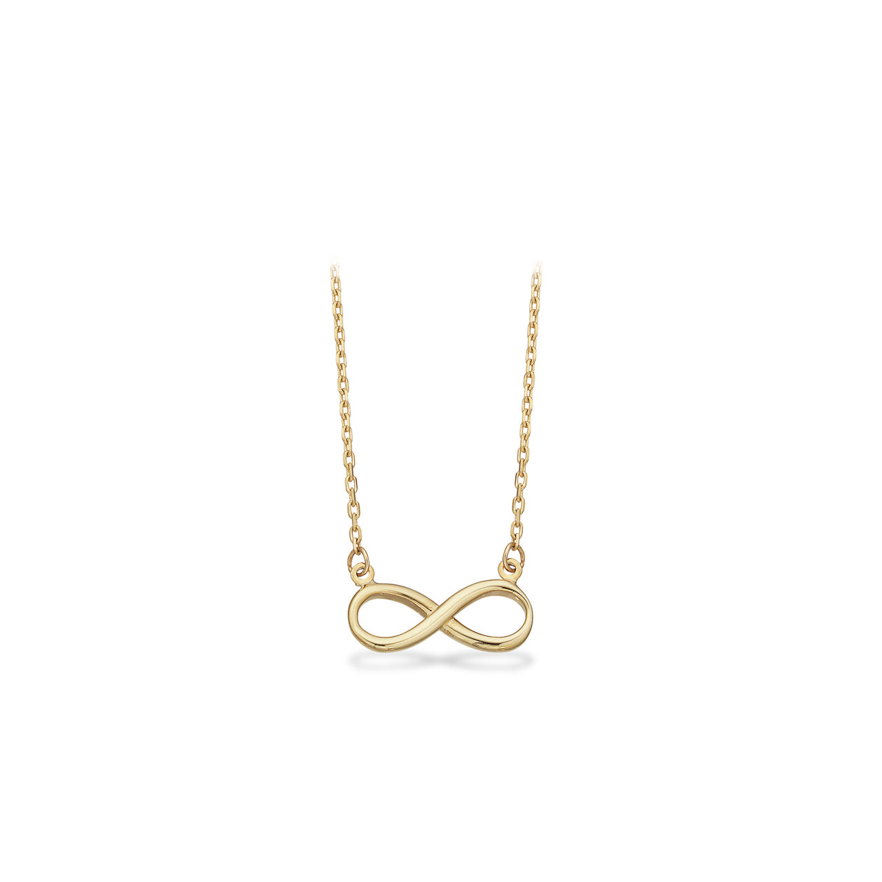 *Halskæde uendlighedstegn 42+3cm 8 kt.