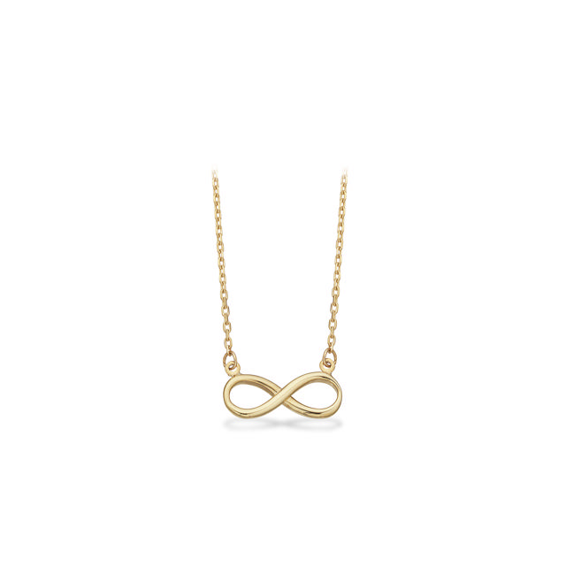 *Halskæde uendlighedstegn 42+3cm 8 kt.