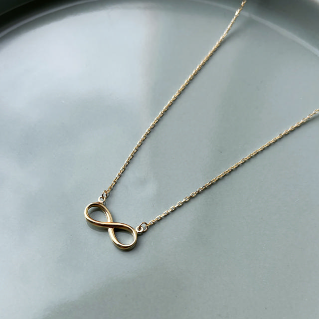 *Halskæde uendlighedstegn 42+3cm 8 kt.