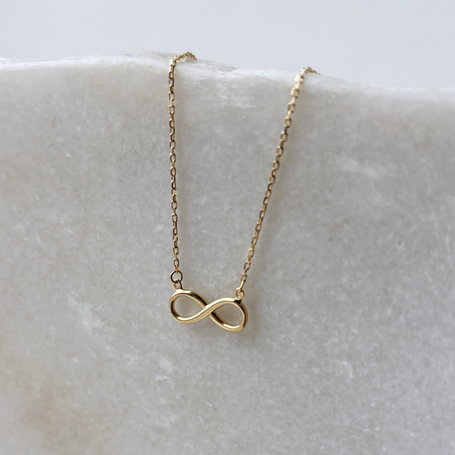*Halskæde uendlighedstegn 42+3cm 8 kt.