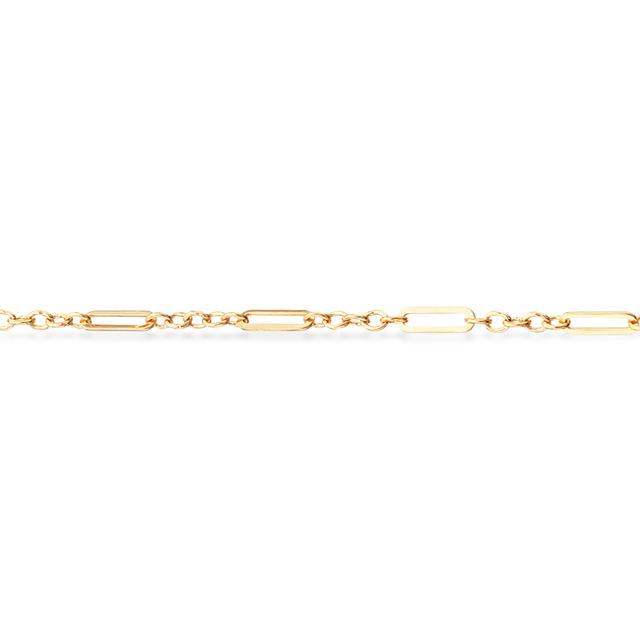 Bracelet long links + chain 925 goldplated