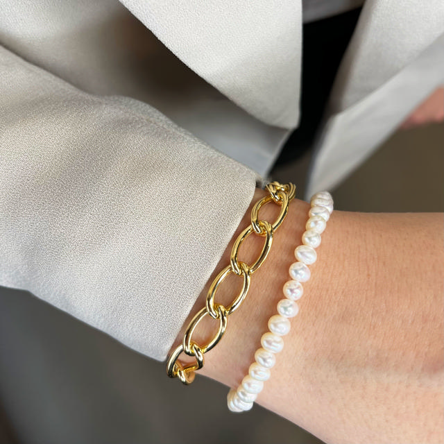 Armbånd fkp. 4-4,5 mm sølv fg. 17+2 cm