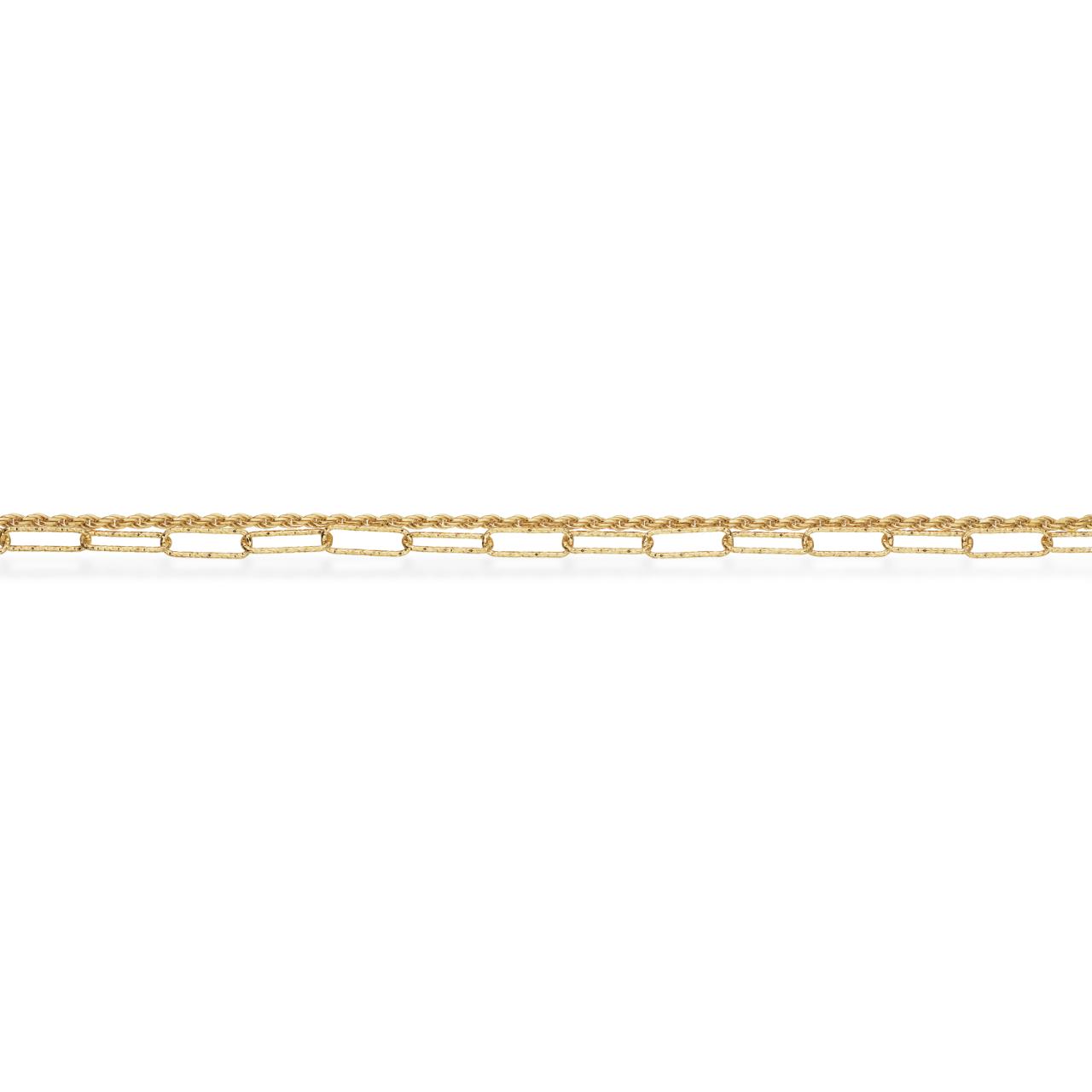 Armbånd cordel/links sølv fg. 17+2cm