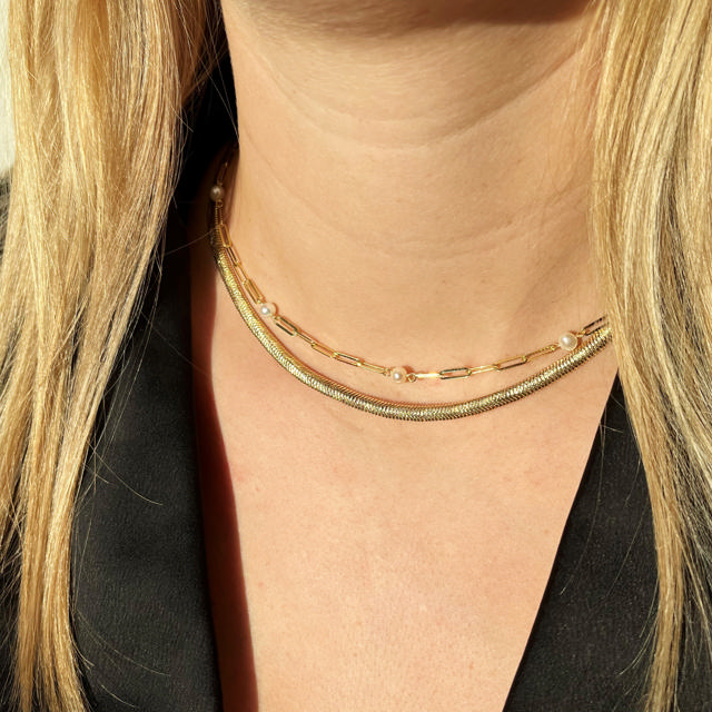 Bracelet fwp./links 925 goldplated