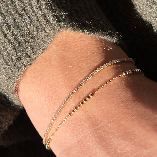Armbånd kugler sølv fg. 17,5 +1,5cm
