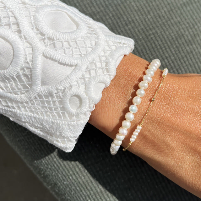 Bracelet fwp. 925 goldplated