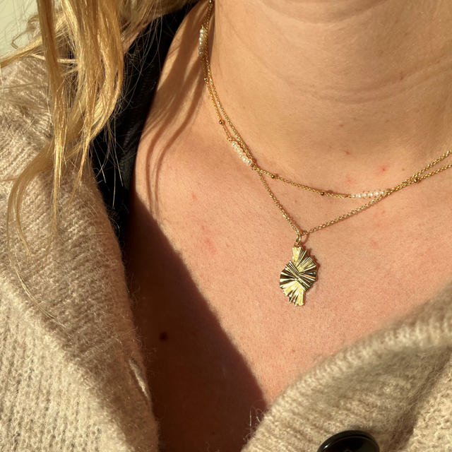 Necklace fwp. 925 goldplated