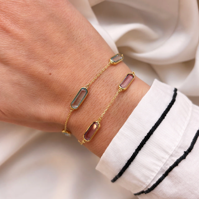 *SoHo armbånd lavendel cubic zir. sølv fg. 17+2 cm
