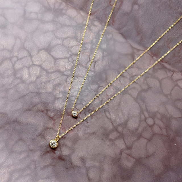 *Halskæde db. række cubic zir. sølv fg. 42 +3 cm