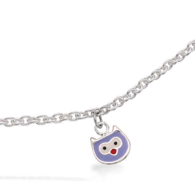 Bracelet purple owl 925