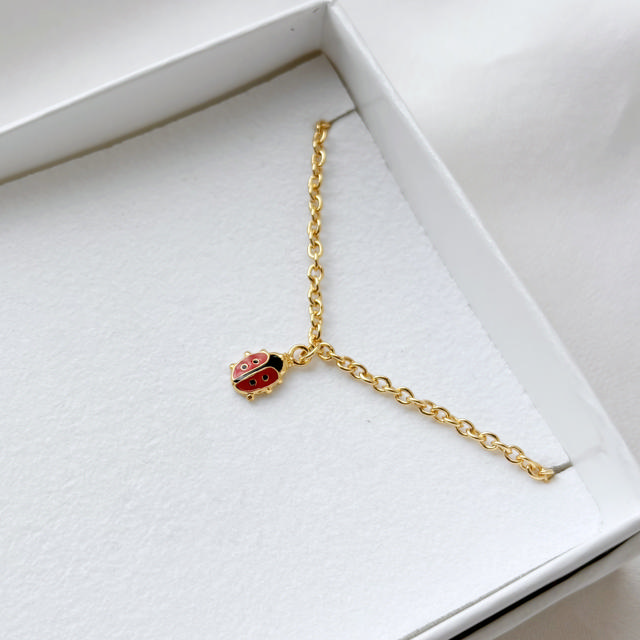 Bracelet ladybug 925 goldplated
