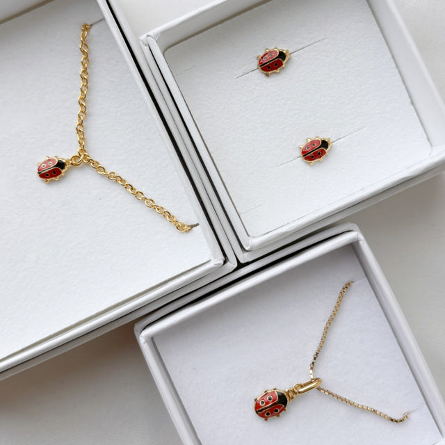 Bracelet ladybug 925 goldplated
